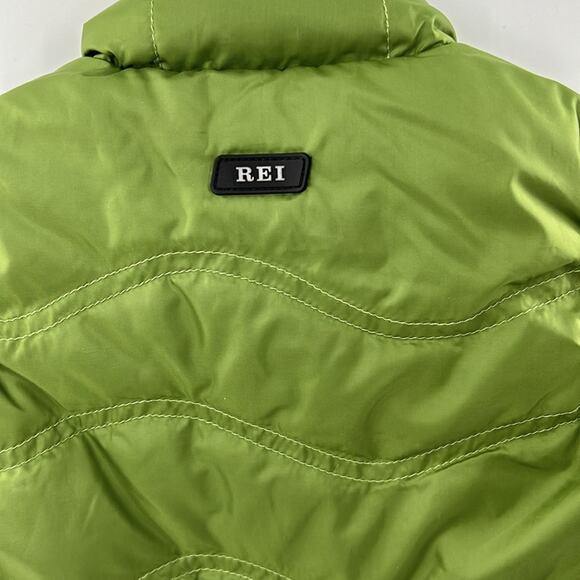 REI Infant Toddler Boy's Green & Brown Down Zip Vest Size 18 Months - Picture 8 of 12